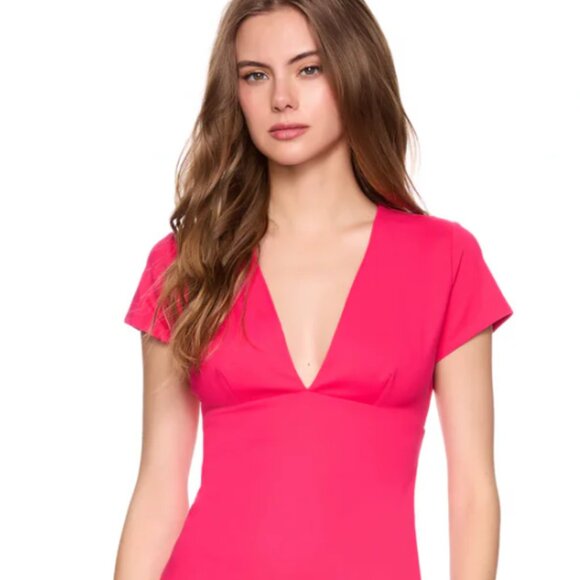 Susana Monaco Short Sleeve V-Neck A-Line Dress Sz S NWT - Picture 3 of 10